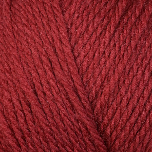 Juliet 8355, a red skein of washable DK weight Ultra Wool yarn.