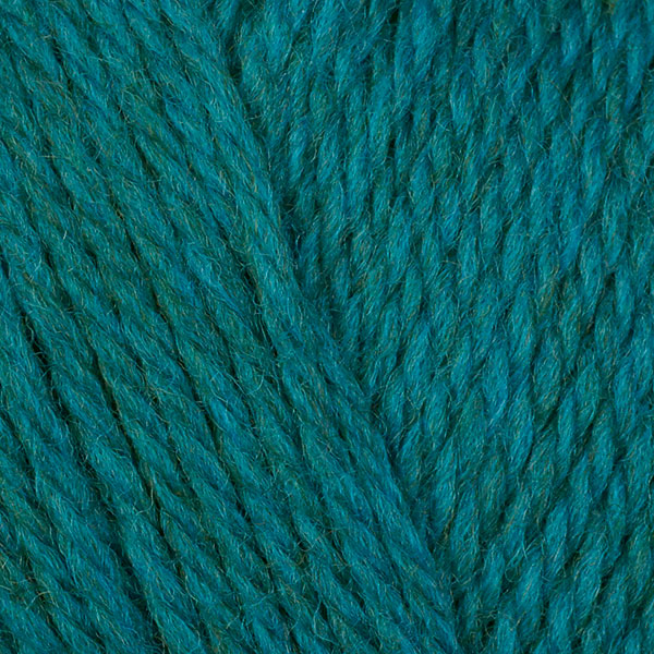 Verbena 83139, a heathered bright turquoise blue skein of washable DK weight Ultra Wool yarn.