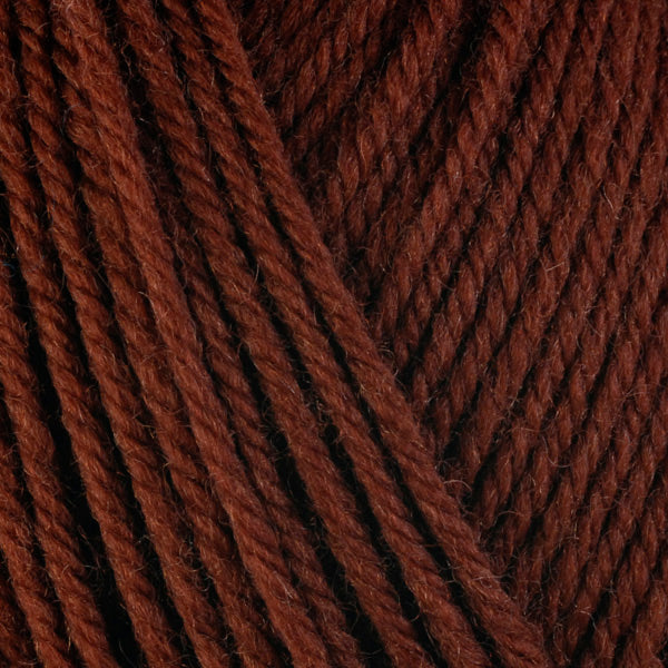 Fox 3344, a reddish brown skein of washable worsted weight Ultra Wool yarn.