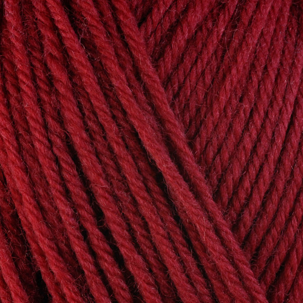 Juliet 3355, a red skein of washable worsted weight Ultra Wool yarn.