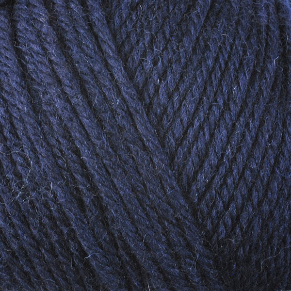 Maritime 3365, a dark blue skein of washable worsted weight Ultra Wool yarn.