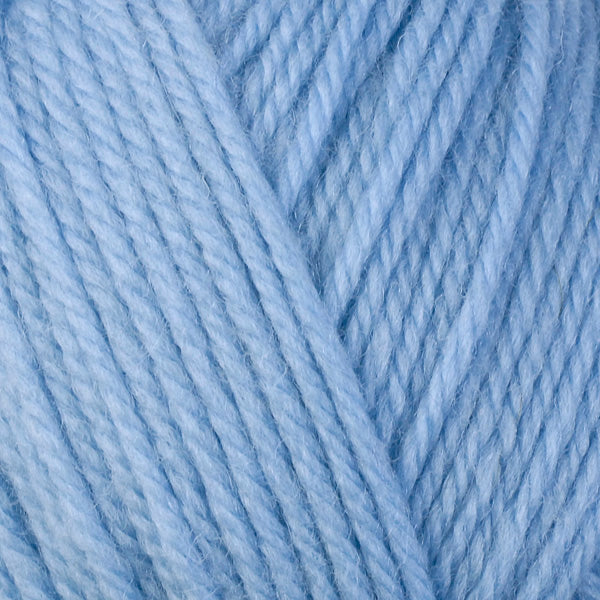 Sky Blue 3319, a light blue skein of washable worsted weight Ultra Wool yarn.