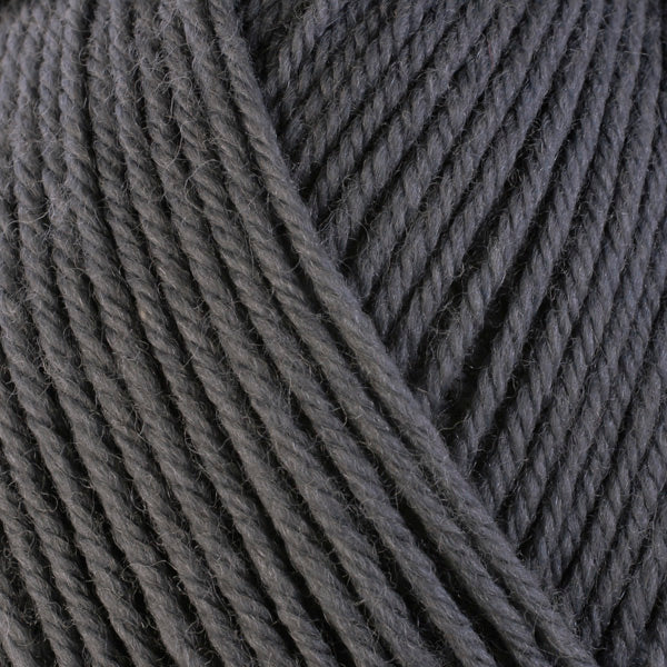 Storm 3307, a medium grey skein of washable worsted weight Ultra Wool yarn.