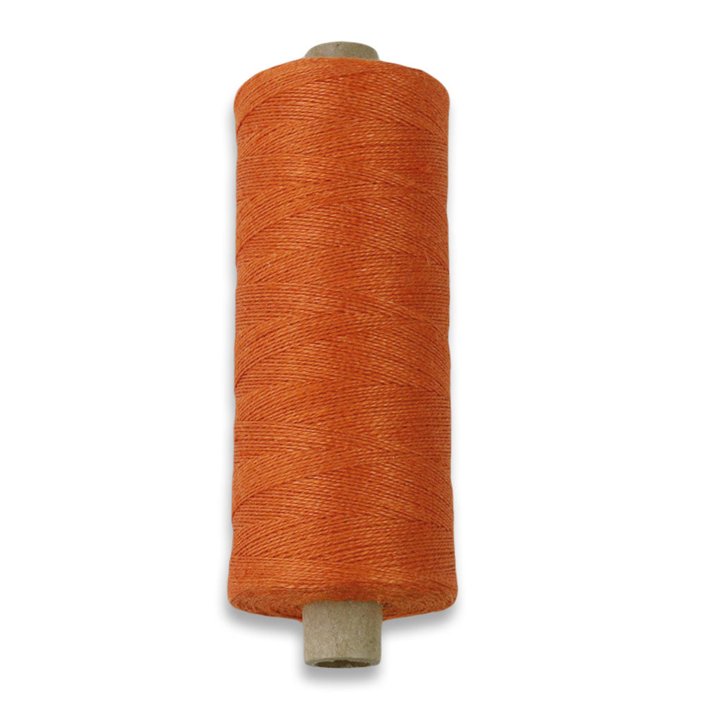 Bockens Line Linen Yarn - 16/2 - 750yds-Weaving Cones-0062 Bright Orange Rust-