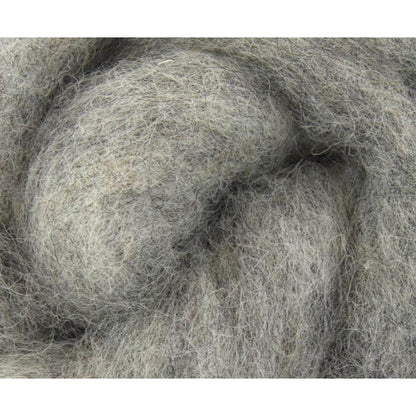 Paradise Fibers Carded Corriedale Wool Sliver - Five Days of Grey - Drizzle - 1oz - Paradise Fibers