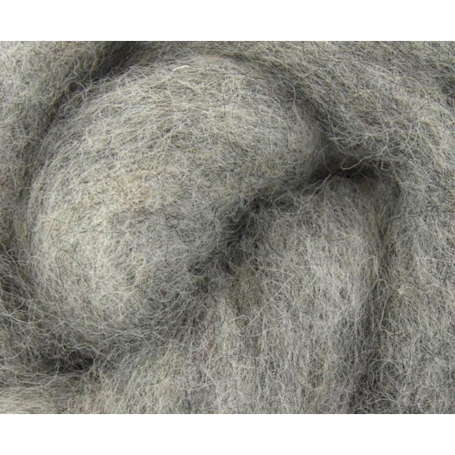 Paradise Fibers Carded Corriedale Wool Sliver - Five Days of Grey - Drizzle - 1oz - Paradise Fibers
