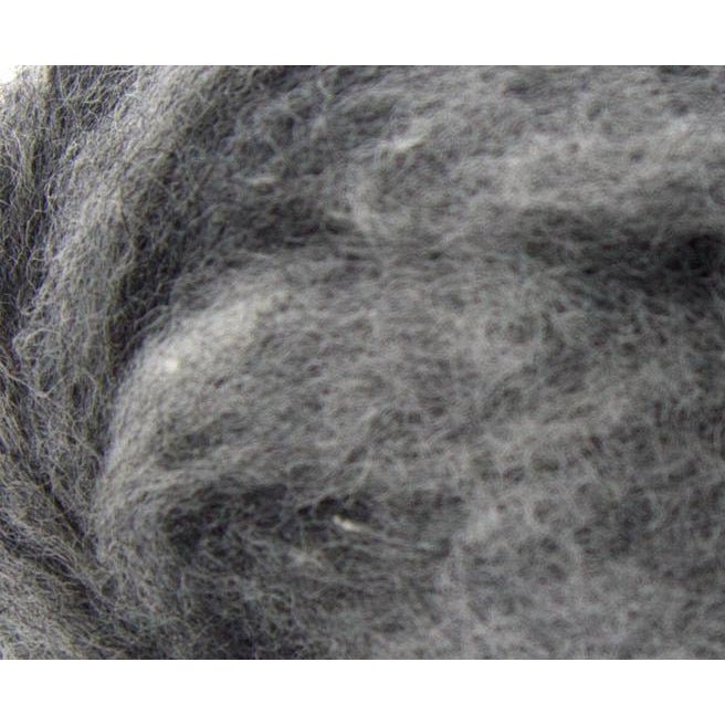 Paradise Fibers Carded Corriedale Wool Sliver - Five Days of Grey - Fog - 1oz - Paradise Fibers