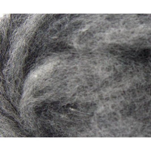 Paradise Fibers Carded Corriedale Wool Sliver - Five Days of Grey - Fog - 1oz - Paradise Fibers