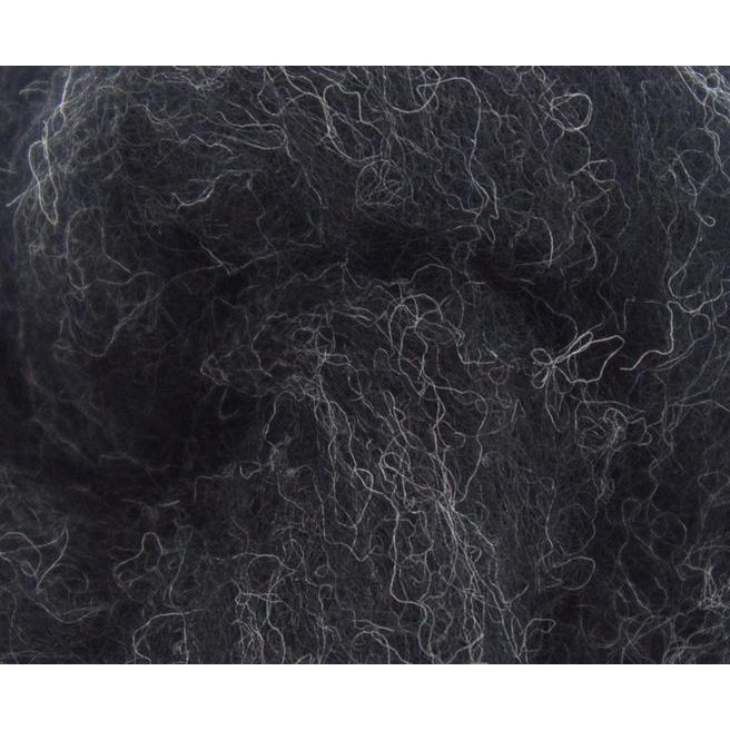 Paradise Fibers Carded Corriedale Wool Sliver - Five Days of Grey - Thunder - 1oz - Paradise Fibers