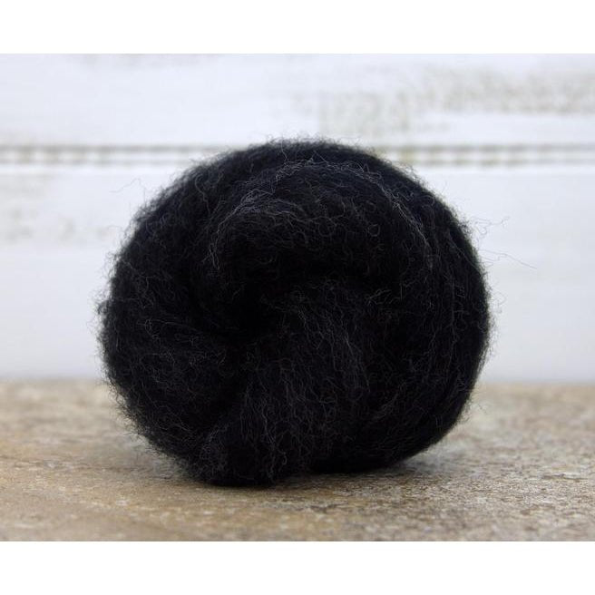 Paradise Fibers Carded Corriedale Wool Sliver - Five Days of Grey - Thunder - 1oz - Paradise Fibers