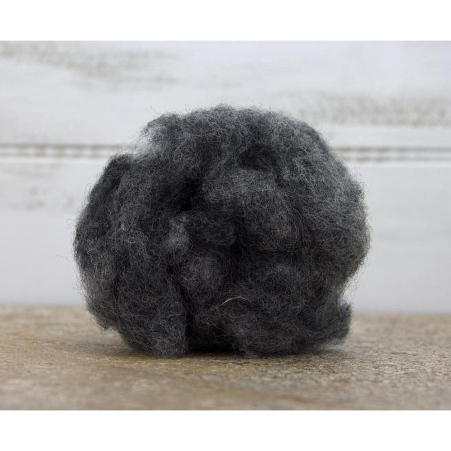 Paradise Fibers Carded Corriedale Wool Sliver - Five Days of Grey - Tornado - 1oz - Paradise Fibers