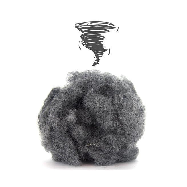 Paradise Fibers Carded Corriedale Wool Sliver - Five Days of Grey - Tornado - 1oz - Paradise Fibers