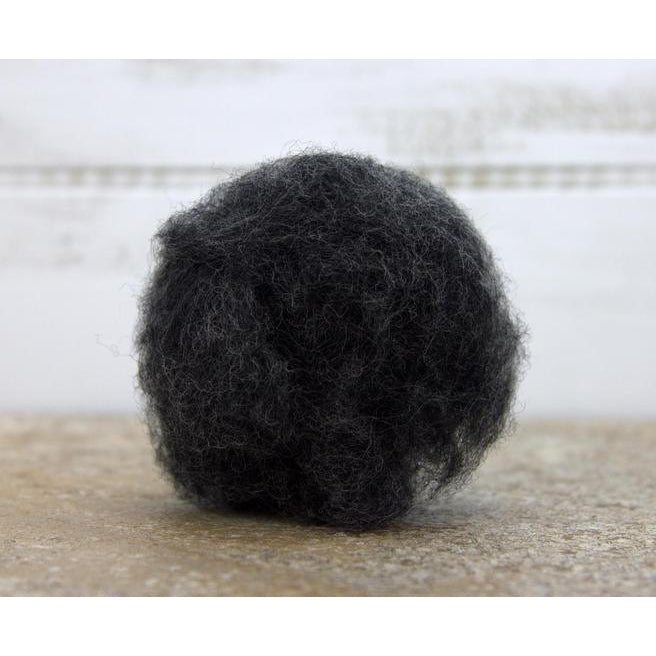 Paradise Fibers Carded Corriedale Wool Sliver - Five Days of Grey - Windstorm - 1oz - Paradise Fibers