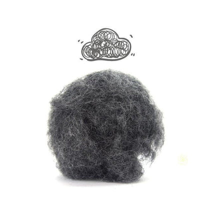 Paradise Fibers Carded Corriedale Wool Sliver - Five Days of Grey - Windstorm - 1oz - Paradise Fibers