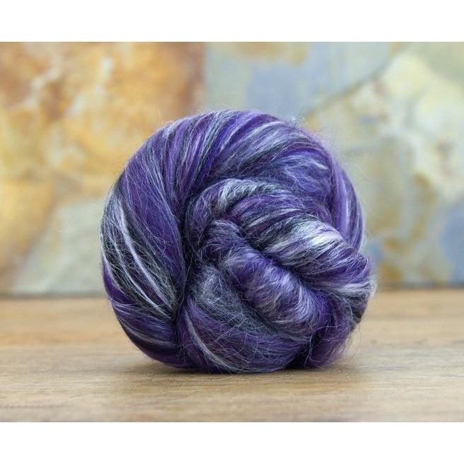 Constellation Range Roving (8 Ounces) | Tonal Blend of 70% Dyed Merino and  30% Fine Tussah Silk, 21 Micron
