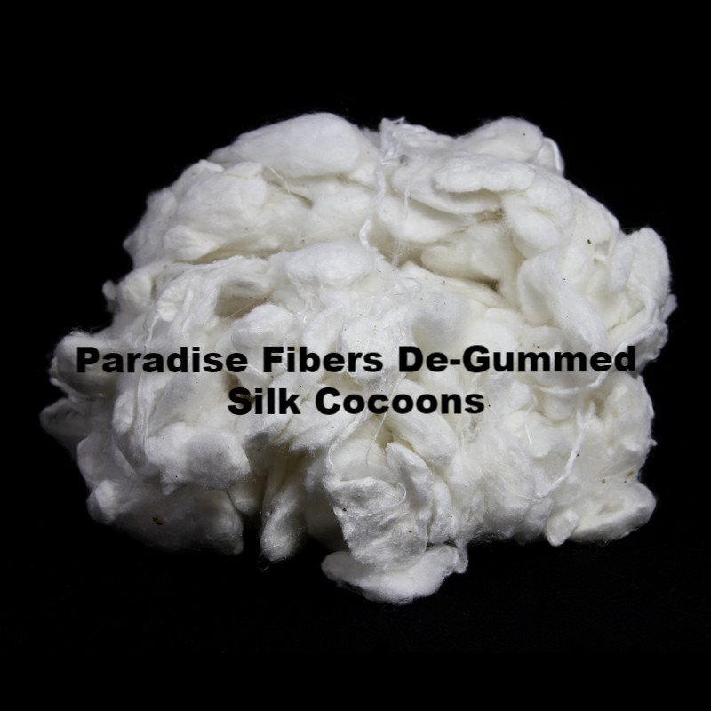 Paradise Fibers De - Gummed Silk Cocoons - 1oz - Paradise Fibers