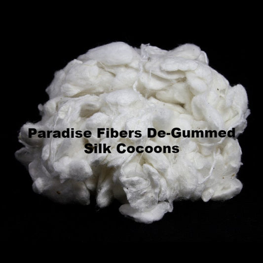 Paradise Fibers De - Gummed Silk Cocoons - 1oz - Paradise Fibers