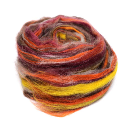 Paradise Fibers Natural De-Haired Yak Top/ Dyed Merino Top Micro Blend - Yaktober-Fiber-4 oz-