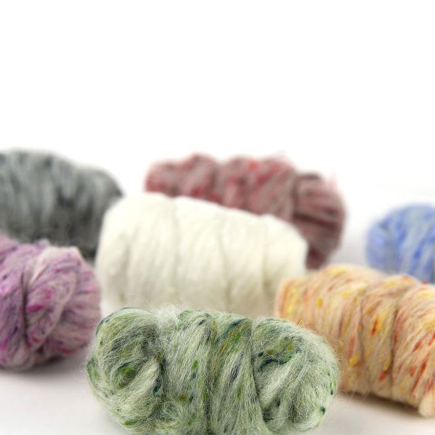 Wool and Viscose Tweed Top Mixed Bag-Fiber-