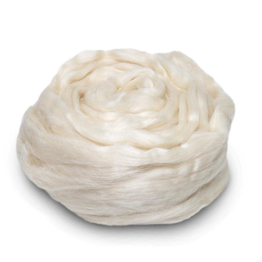 Paradise Fibers Minty Merino - 50/50 Mint Cellulose and 18.5mic Super Fine Merino Top Micro Blend - 1 oz - Paradise Fibers