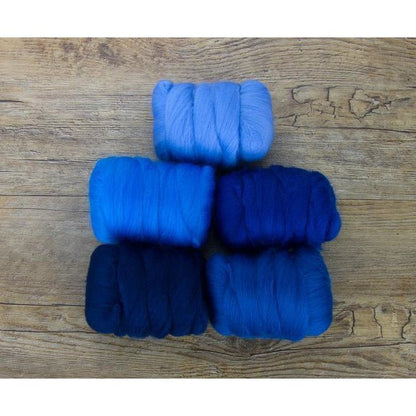Paradise Fibers Mixed Merino Wool Bag - Delta Blue - Paradise Fibers