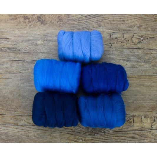 Paradise Fibers Mixed Merino Wool Bag - Delta Blue - Paradise Fibers