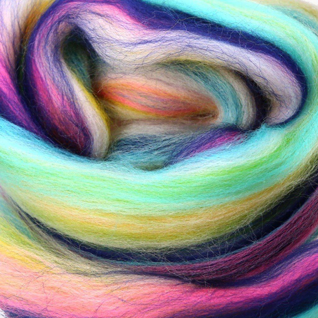 Paradise Fibers Multi Color Merino Wool Top - Bloom - 1 oz - Paradise Fibers