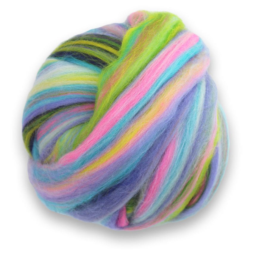 Paradise Fibers Multi Color Merino Wool Top - Bloom - Paradise Fibers