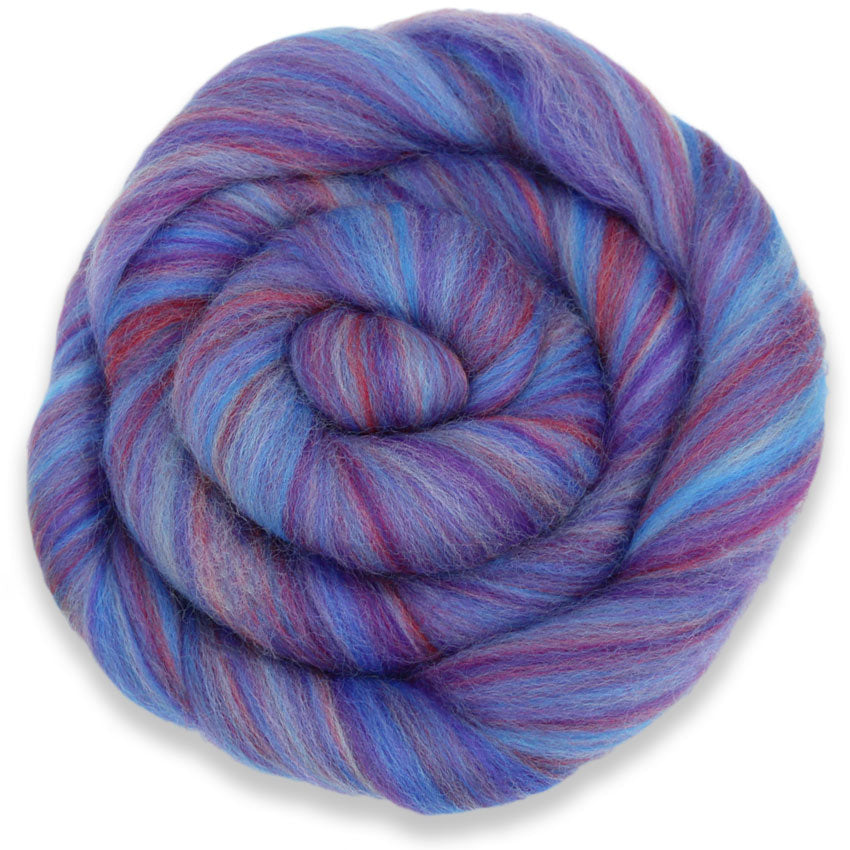 Paradise Fibers Multi-Colored Merino Wool Roving - Amethyst-Fiber-4oz-