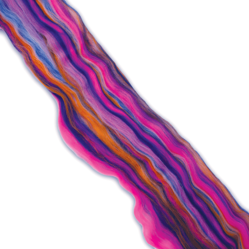 Paradise Fibers Multi Color Merino Wool Top - Petals - 1 oz - Paradise Fibers