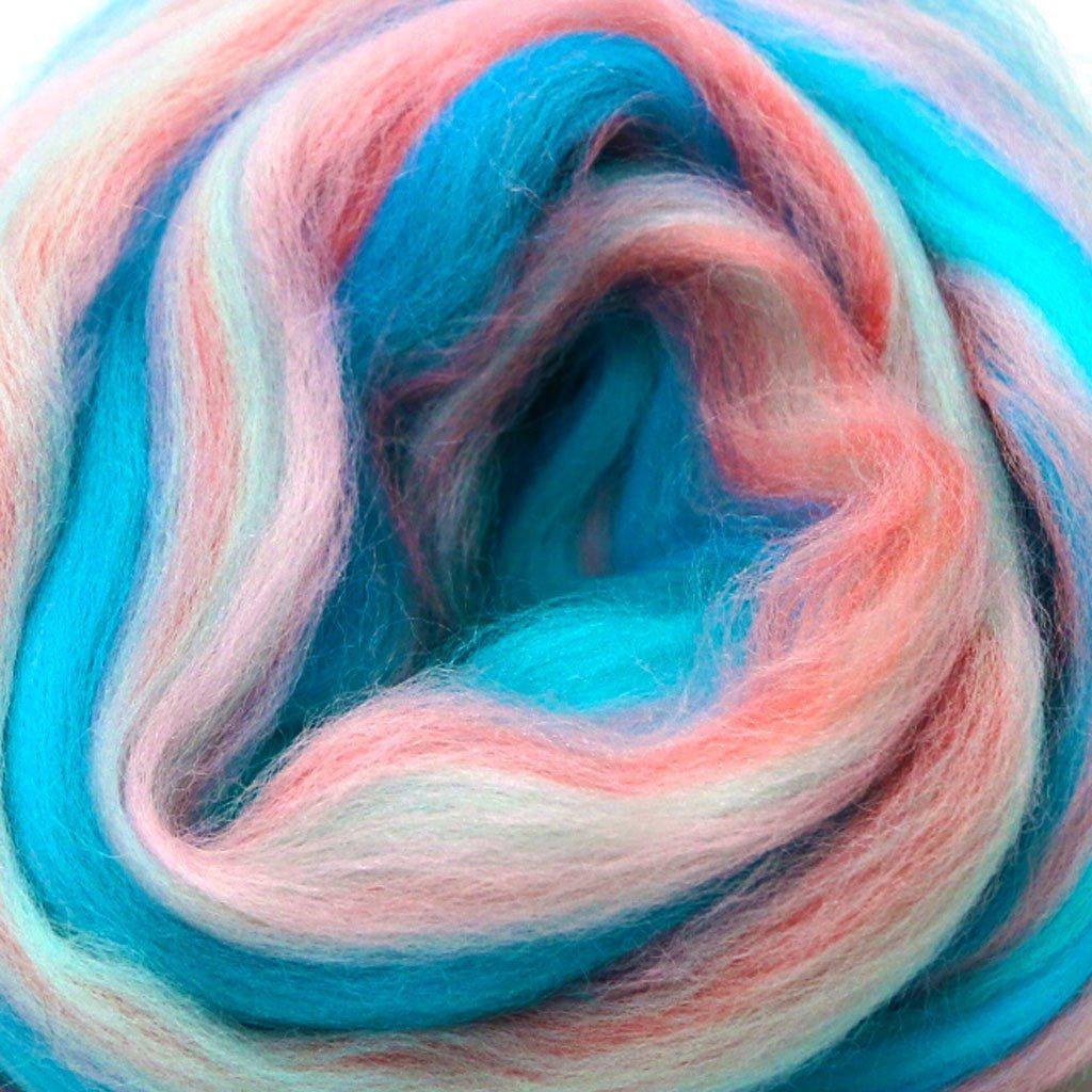 Paradise Fibers Multi Color Merino Wool Top - Ponyo - 1 oz - Paradise Fibers