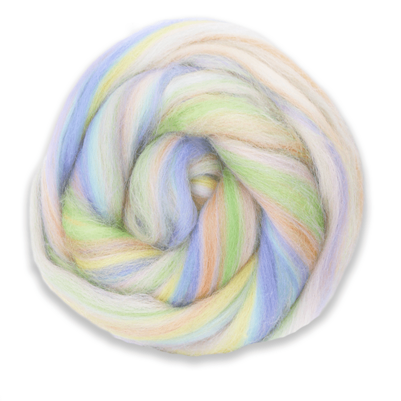Paradise Fibers Multi Colored Corriedale Wool Top - Fairy - 1 oz - Paradise Fibers