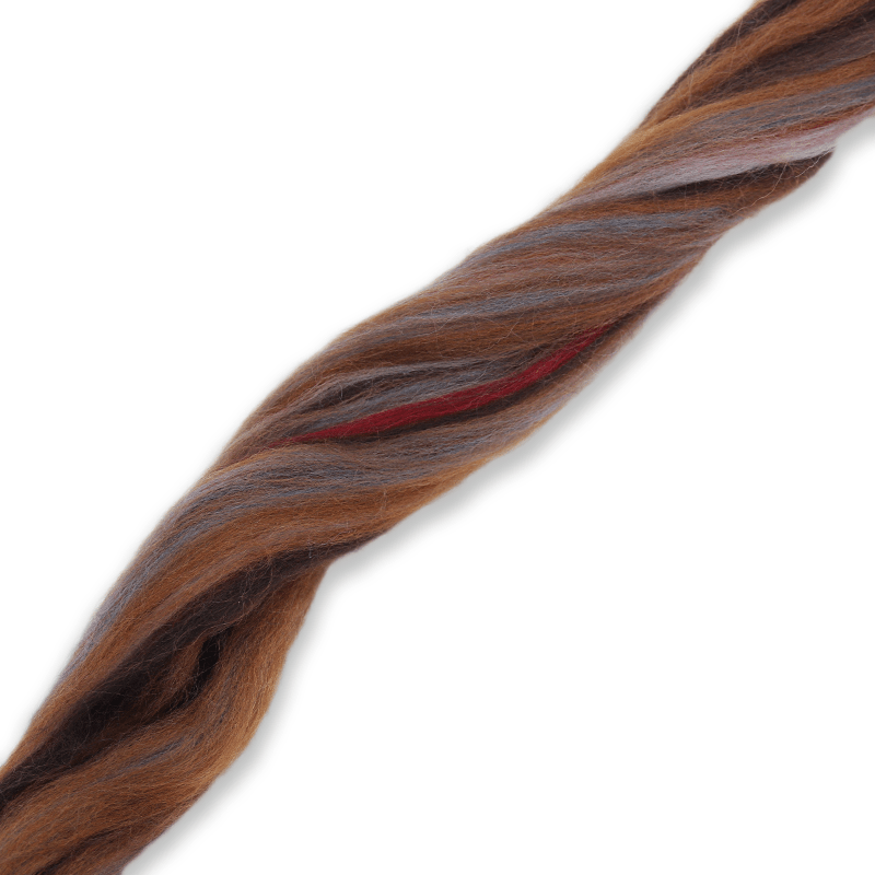 Paradise Fibers Multi Colored Corriedale Wool Top - Werewolf - 1 oz - Paradise Fibers