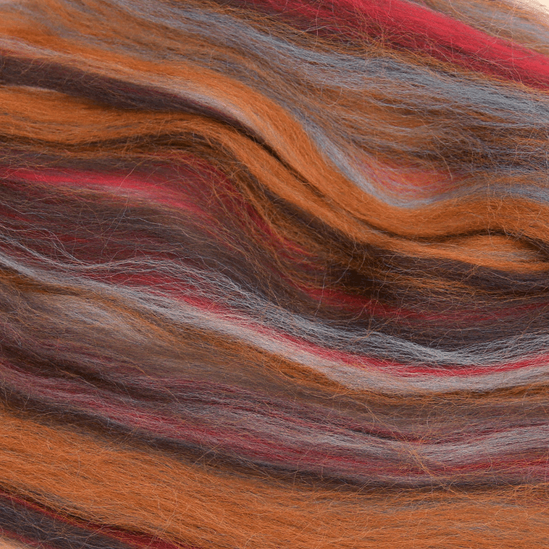 Paradise Fibers Multi Colored Corriedale Wool Top - Werewolf - 1 oz - Paradise Fibers