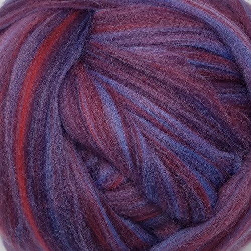 Paradise Fibers Multi - Colored Merino Wool Roving - Summer Berries - Paradise Fibers