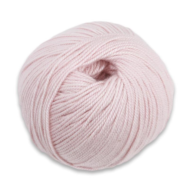A Ball of Plymouth Cuzco Cashmere yarn - Blush, a light pink