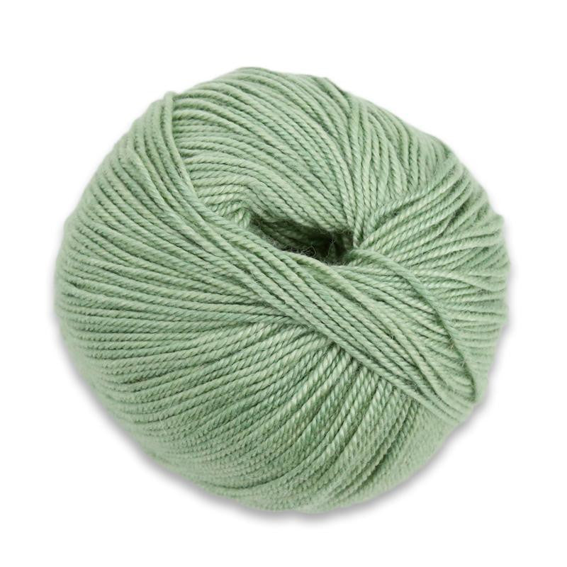 A Ball of Plymouth Cuzco Cashmere yarn - Jade, a light green