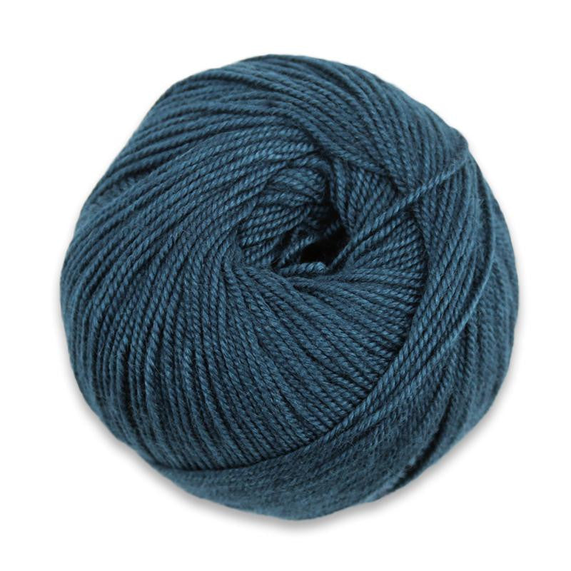 A Ball of Plymouth Cuzco Cashmere yarn - Deep Teal, a mid blue