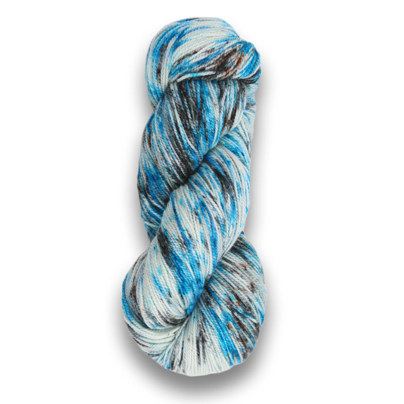 Plymouth Happy Feet 100 Splash Hand-Dyed Yarn - Blue Oreo-Yarn-