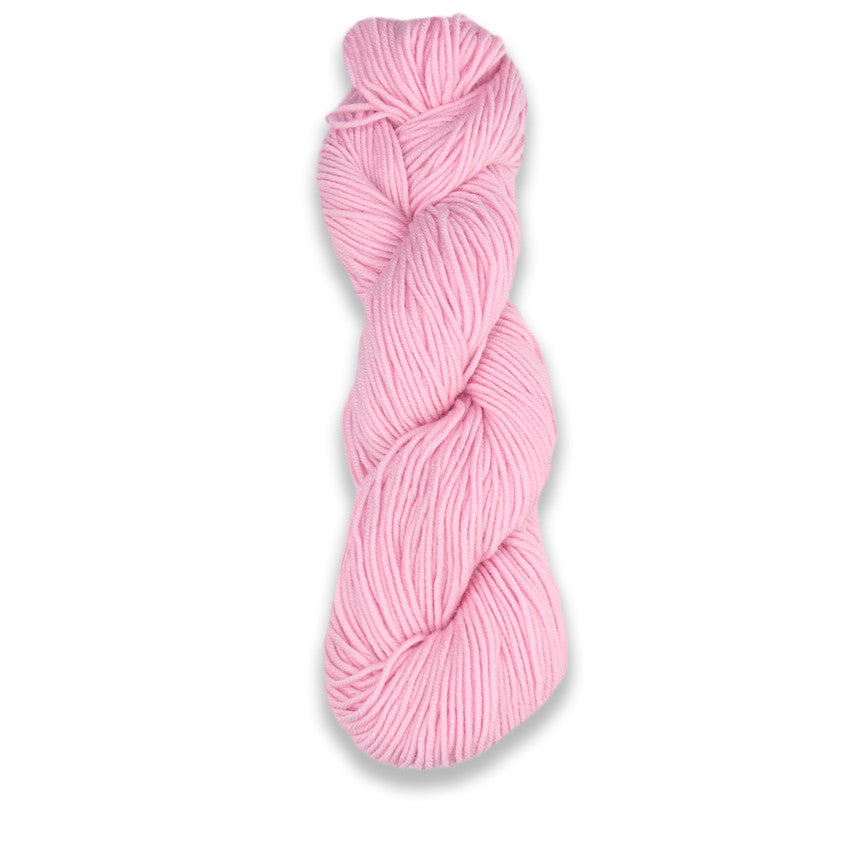 A twisted hank of Plymouth DK Merino Superwash - Pink