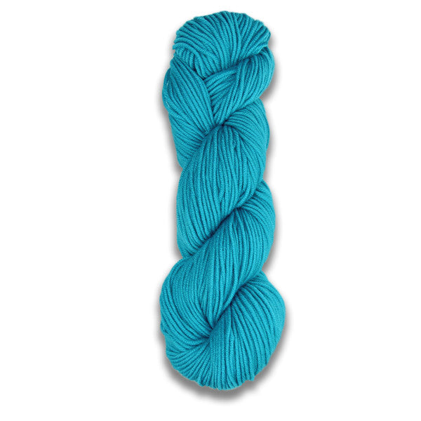 A twisted hank of Plymouth DK Merino Superwash - Turquoise
