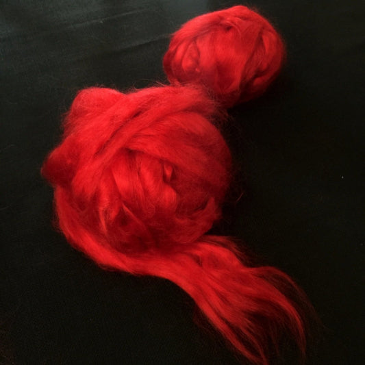 Paradise Fibers Red Mohair Top ( 4 oz bag) - Paradise Fibers