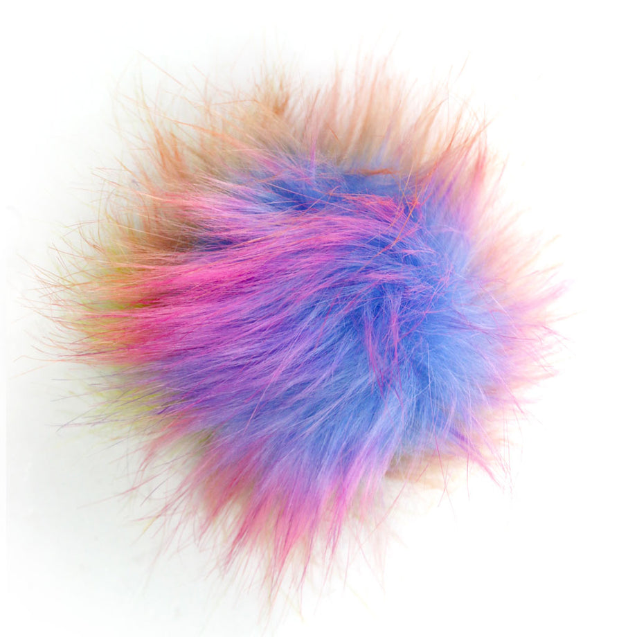 New Color Pompom Unicorn Keychain Fluffy Artificial Fox Fur