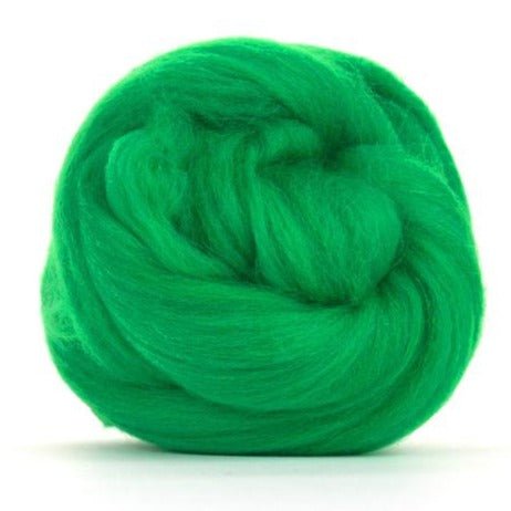 Paradise Fibers Solid Colored Corriedale - Emerald - Paradise Fibers
