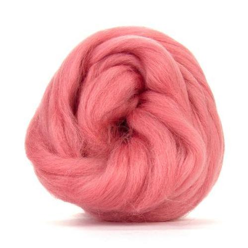 Paradise Fibers Solid Colored Corriedale - Salmon - 1oz - Paradise Fibers