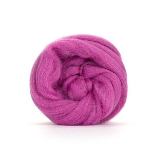 Paradise Fibers Solid Colored Merino Top - 313 Magenta - 1oz - Paradise Fibers