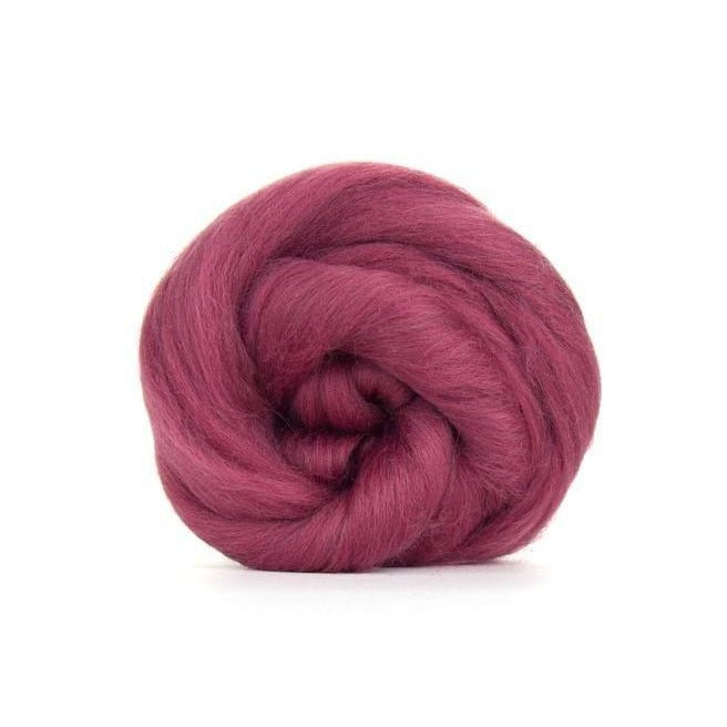 Paradise Fibers Solid Colored Merino Top - 76 Mulberry - 1oz - Paradise Fibers