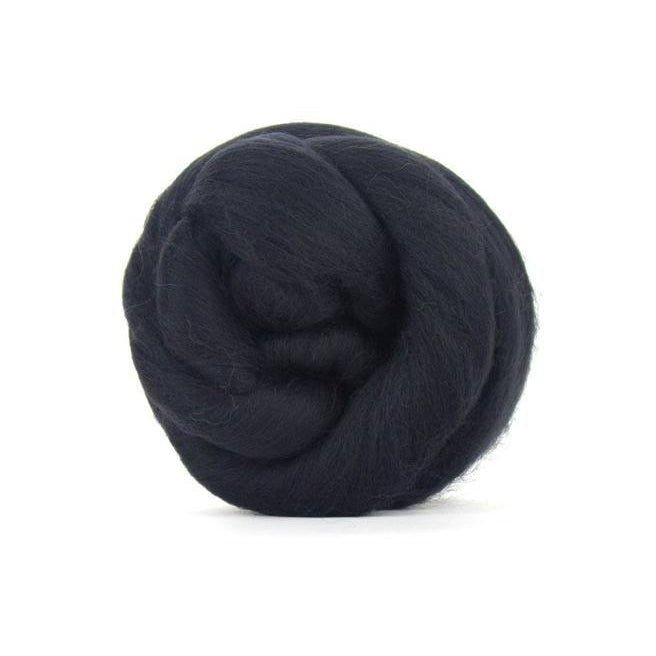 Paradise Fibers Solid Colored Merino Wool Top - Charcoal - Paradise Fibers