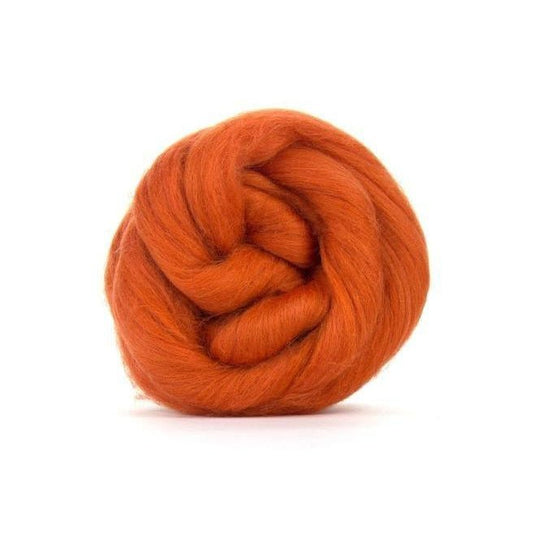 Paradise Fibers Solid Colored Merino Wool Top - Cinnamon - Paradise Fibers