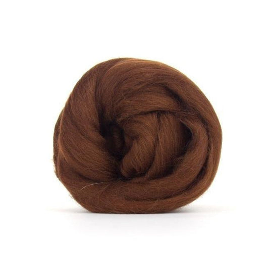 Paradise Fibers Solid Colored Merino Wool Top - Hazelnut - Paradise Fibers